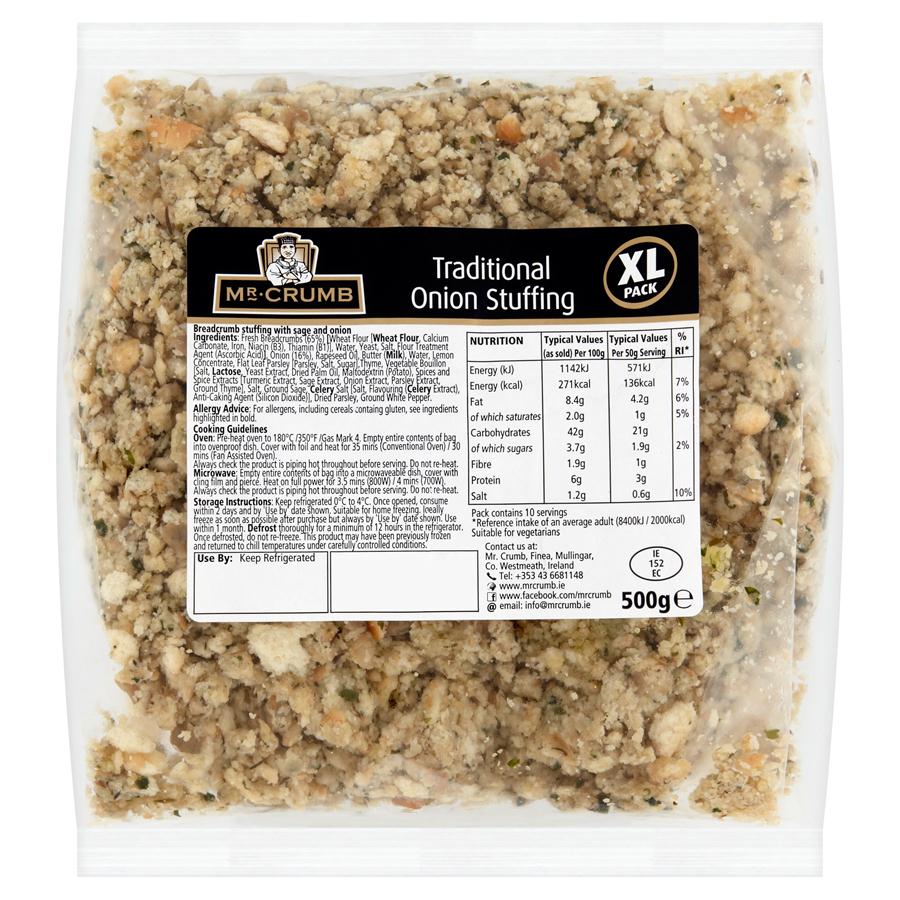 Mr. Crumb Traditional Onion Stuffing 500g