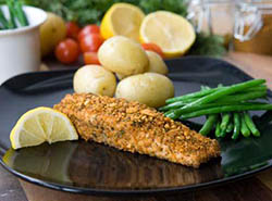 Salmon with Cajun Crust Topping